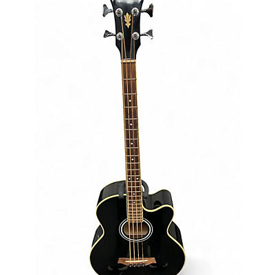 Used Ibanez AEB5E Black Acoustic Bass Guitar