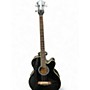 Used Ibanez AEB5E Black Acoustic Bass Guitar Black