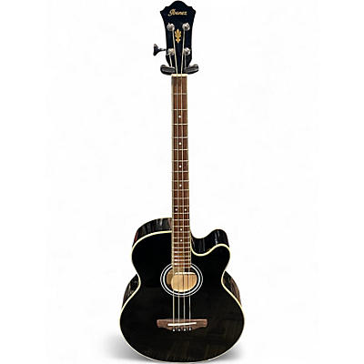 Used Ibanez AEB5E Black Acoustic Bass Guitar