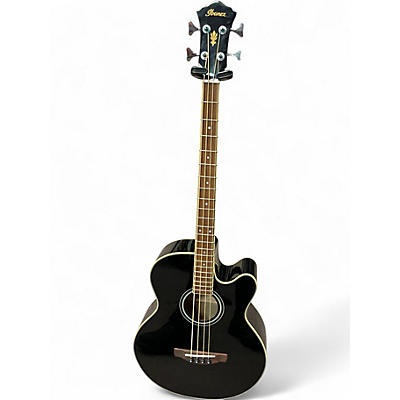 Used Ibanez AEB5E Black Acoustic Bass Guitar