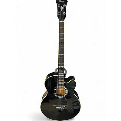 Used Ibanez AEB5E Black Acoustic Bass Guitar