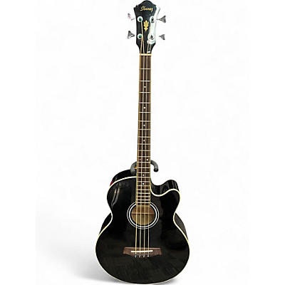 Used Ibanez AEB5E Black Acoustic Bass Guitar