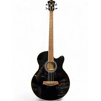 Used Ibanez AEB5E Black Acoustic Bass Guitar