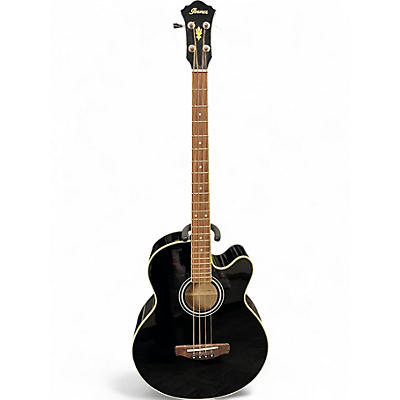 Used Ibanez AEB5E Black Acoustic Bass Guitar