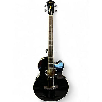 Used Ibanez AEB5E Black Acoustic Bass Guitar