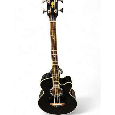 Used Ibanez AEB5E Black Acoustic Bass Guitar