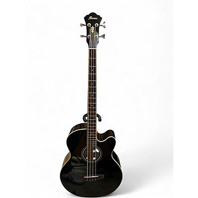 Used Ibanez AEB5E Black Acoustic Bass Guitar