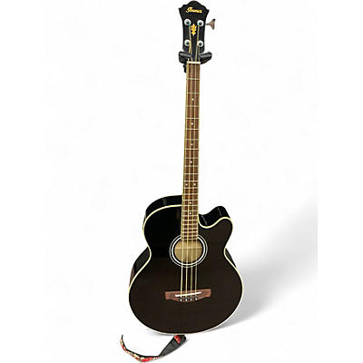 Used Ibanez AEB5E Black Acoustic Bass Guitar