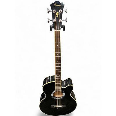 Used Ibanez AEB5E Black Acoustic Bass Guitar