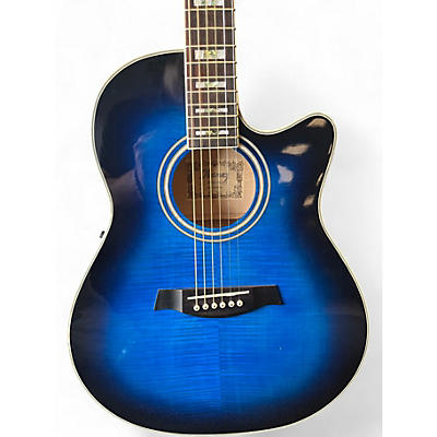 Used Ibanez AEF30E Blue Acoustic Electric Guitar