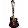 Used Ibanez AEF30E Purple Acoustic Electric Guitar Purple