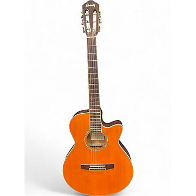Used Ibanez AEG10NE Candy Tangerine Classical Acoustic Electric Guitar