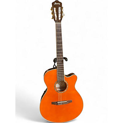 Used Ibanez AEG10NE TANGERINE Classical Acoustic Electric Guitar