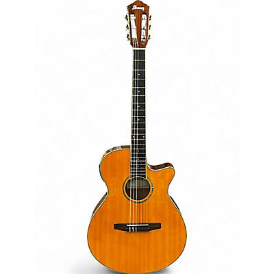 Used Ibanez AEG10NII Tangerine Classical Acoustic Electric Guitar