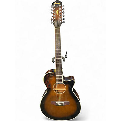 Used Ibanez AEG1812II 2 Color Sunburst 12 String Acoustic Electric Guitar