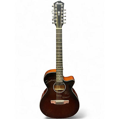 Used Ibanez AEG5012 DARK VIOLIN SUNBURST 12 String Acoustic Electric Guitar