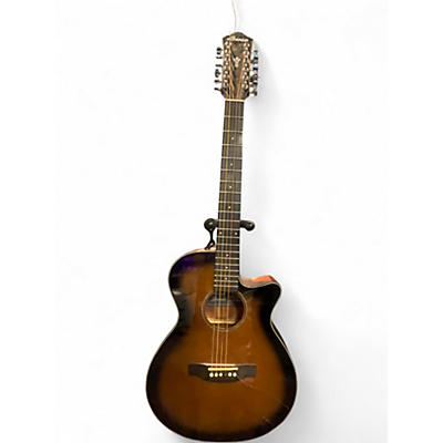 Used Ibanez AEG5012-DVH DARK VIOLIN SUNBURST 12 String Acoustic Electric Guitar