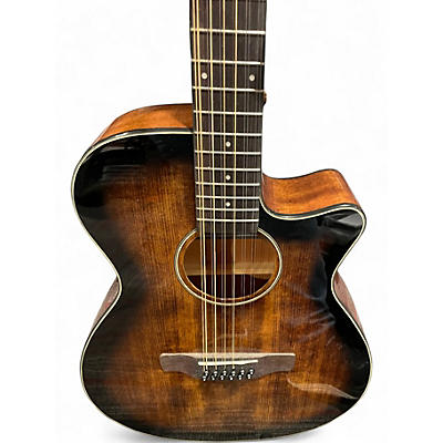 Used Ibanez AEG5012 Dark Violin Butst 12 String Acoustic Electric Guitar