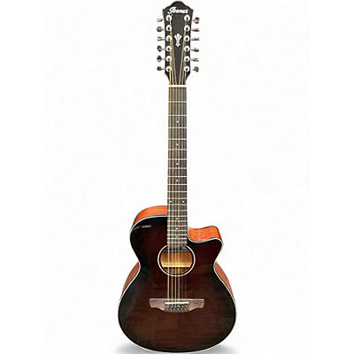 Used Ibanez AEG5012 Dark Violin Sunburst 12 String Acoustic Guitar
