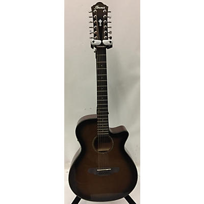 Ibanez Used Ibanez AEG5012 Vintage Sunburst 12 String Acoustic Electric Guitar