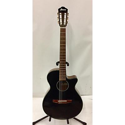 Ibanez Used Ibanez AEG50N GLOSS BLACK Classical Acoustic Electric Guitar