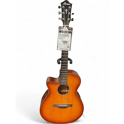 Used Ibanez AEG58L LEFT HANDED Cherry Sunburst Acoustic Electric Guitar