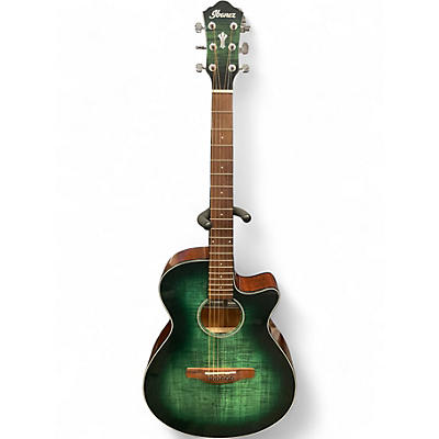 Used Ibanez AEG70-EBH Emerald Burst Acoustic Electric Guitar