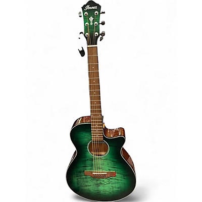 Used Ibanez AEG70-EBH Emerald Green Acoustic Electric Guitar