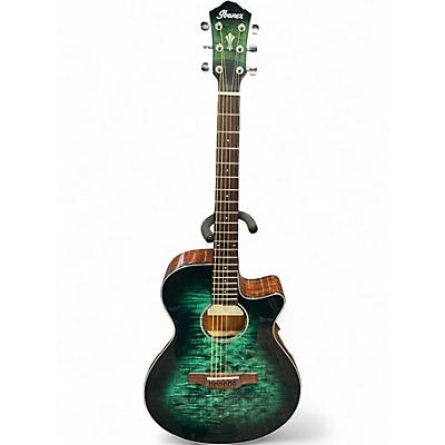 Used Ibanez AEG70 EBH Emerald Green Acoustic Electric Guitar