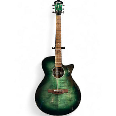 Used Ibanez AEG70-EBH Emerald Green Acoustic Electric Guitar