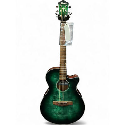 Used Ibanez AEG70-EBH Emerald Green Acoustic Electric Guitar