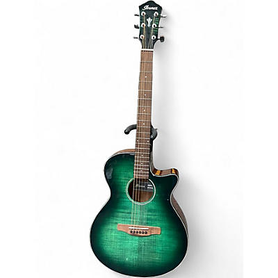 Used Ibanez AEG70-EBH Emerald Green Acoustic Electric Guitar