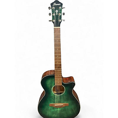 Used Ibanez AEG70 Emerald Green Acoustic Electric Guitar