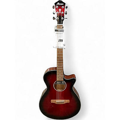 Used Ibanez AEG70 TWO TONE RED Acoustic Guitar