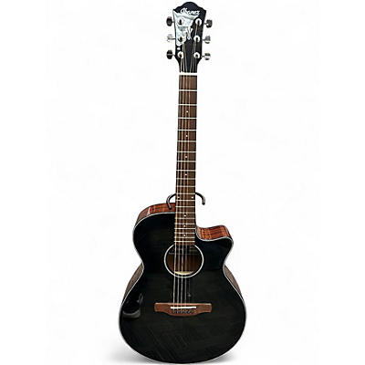 Used Ibanez AEG70 Transparent Charcoal Acoustic Electric Guitar