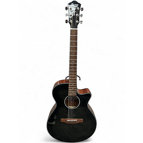 Used Ibanez AEG70 Transparent Charcoal Acoustic Electric Guitar Transparent Charcoal