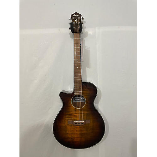 Ibanez Used Ibanez AEG70L TIGER BURST Acoustic Electric Guitar TIGER BURST