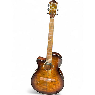 Used Ibanez AEG70L TIGER BURST GLOSS Acoustic Electric Guitar