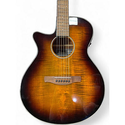 Used Ibanez AEG70L Tiger Burst Gloss Acoustic Electric Guitar