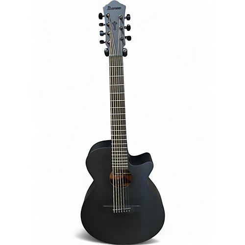 Used Ibanez AEG721 Black Acoustic Electric Guitar Black