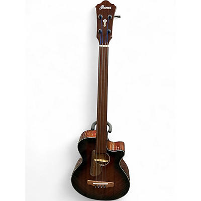 Used Ibanez AEGB24FE BROWN Acoustic Bass Guitar