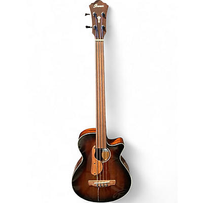 Used Ibanez AEGB24FE Mahogany Sunburst Acoustic Bass Guitar