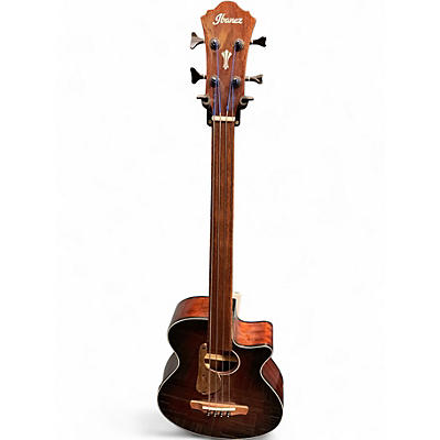 Used Ibanez AEGB24FE Mahogany Sunburst Acoustic Bass Guitar