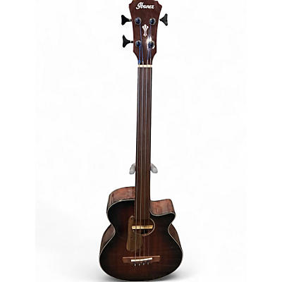 Used Ibanez AEGB25 Trans Brown Acoustic Bass Guitar