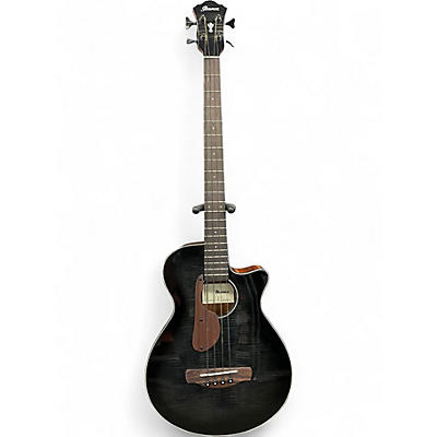Used Ibanez AEGB25E Transparent Black Sunburst Acoustic Bass Guitar