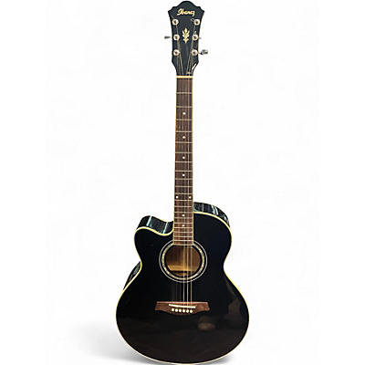 Used Ibanez AEL101E Left Handed Black Acoustic Guitar