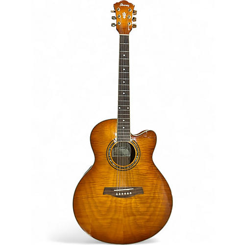 Used Ibanez AEL20E Amber Acoustic Electric Guitar Amber