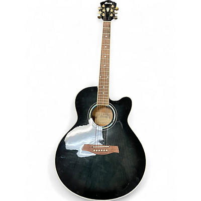 Used Ibanez AEL20E Trans Black Acoustic Electric Guitar