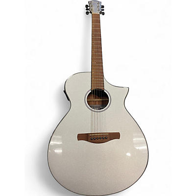 Used Ibanez AEWC210-5M Silver Sparkle Acoustic Electric Guitar