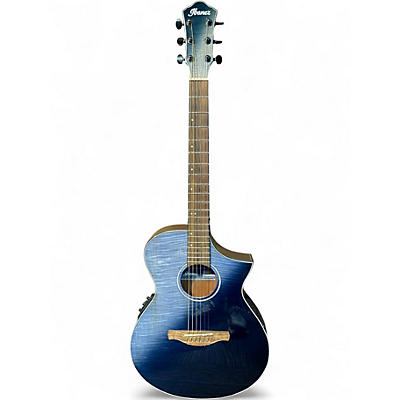 Used Ibanez AEWC32FM Ocean Blue Acoustic Electric Guitar
